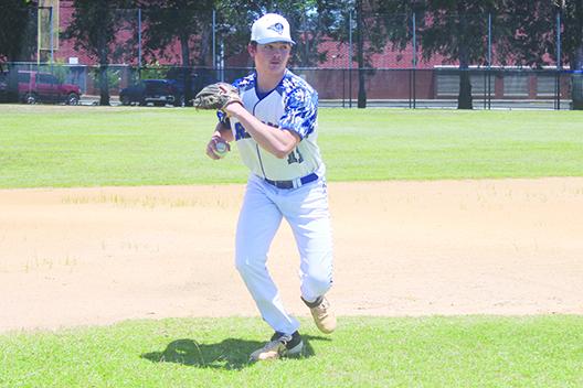 Interlachen’s Blake DeRossett was both the pitching ace and shortstop for his team this spring. (MARK BLUMENTHAL / Palatka Daily News)