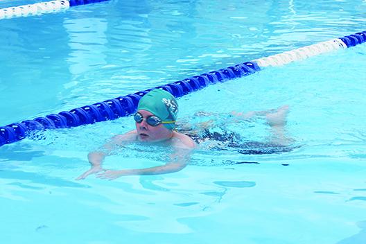 Jackson Young, shown swimming during the June 4 meet at the Putnam Aquatic Center, won a pair of events during Saturday’s meet at Eagle Landing. (MARK BLUMENTHAL / Palatka Daily News)