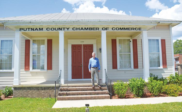 Business Consultant Rick Paul stands in front of the Putnam County Chamber of Commerce Thursday.