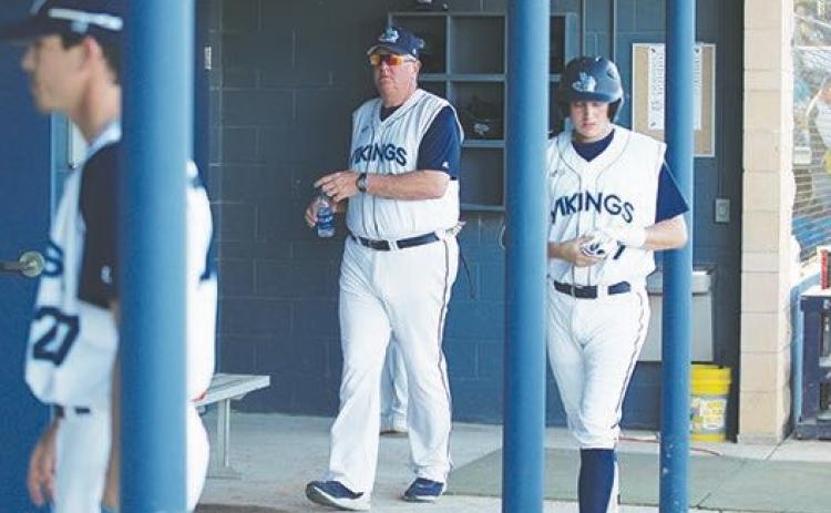 St. Johns River State College baseball coach and athletic director seen here in a baseball game earlier this season, made the tough decision for his athletic program to drop down to Division II for the upcoming season. (MARK BLUMENTHAL/Palatka Daily News). 