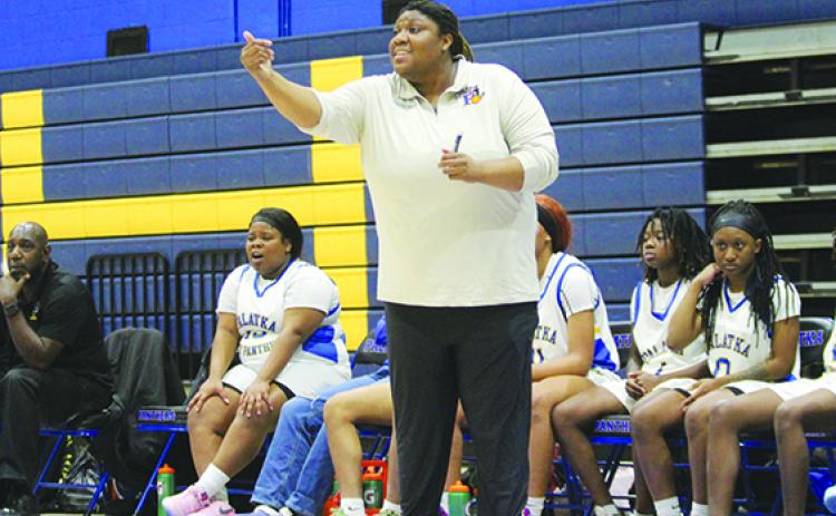 Seen coaching the Palatka Junior-Senior High School girls basketball team on an interim basis in January, Jonell Williams was recently named the fulltime coach of the program. (MARK BLUMENTHAL / Palatka Daily News)